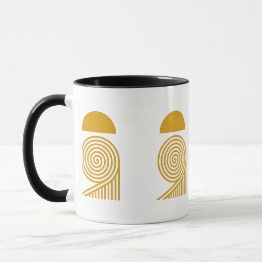 Labyrinth of Light – Sun and Golden Spiral Mug マグカップ (左)
