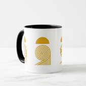 Labyrinth of Light – Sun and Golden Spiral Mug マグカップ (正面左)