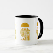 Labyrinth of Light – Sun and Golden Spiral Mug マグカップ (正面右)