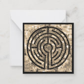 LABYRINTH V 2.5x2.5フラットカー空白のド – 黒 ノートカード (正面)