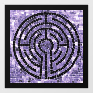LABYRINTH VI 12x12 Window Cling - ブラック ウィンドウサイン