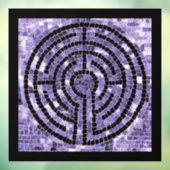 LABYRINTH VI 12x12 Window Cling - ブラック ウィンドウサイン (シート3)