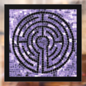 LABYRINTH VI 12x12 Window Cling - ブラック ウィンドウサイン (シート2)