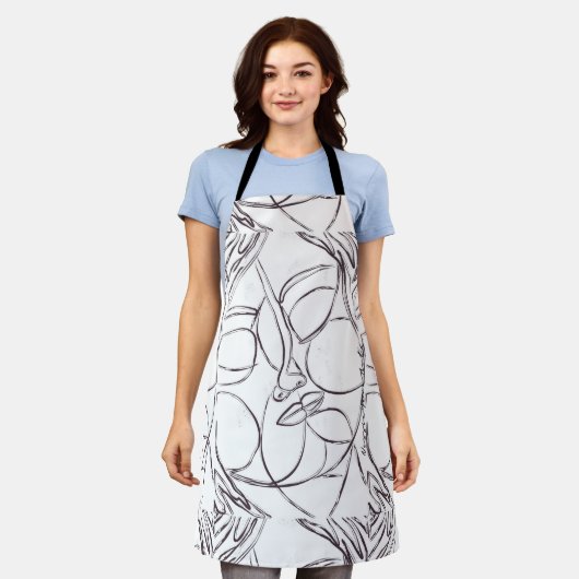 Labyrinthe Beauty Abstract Art Apron エプロン (着用した状態)
