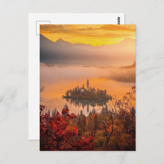 Lac de Bled, Slovénie ポストカード (正面/裏面)