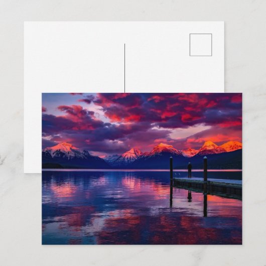 Lac McDonald, Montana ポストカード (正面/裏面)