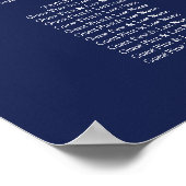 Lace, レース |モノグラム結婚の19テーブル座席表 ポスター (角)