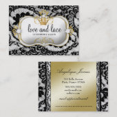 Lace 311 de Luxe Ciao Bellaの金属金ゴールドは任命します 予約カード (正面/裏面)