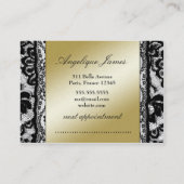 Lace 311 de Luxe Ciao Bellaの金属金ゴールドは任命します 予約カード (裏面)