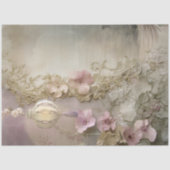 Lace and Light Gold Lace Mauve Flowers Lantern 薄葉紙 (正面)