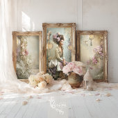 Lace and Light Gold Lace Mauve Flowers Lantern 薄葉紙