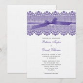 Lace and Ribbon wedding invitations 招待状 (正面/裏面)