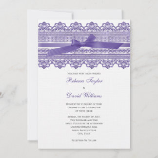 Lace and Ribbon wedding invitations 招待状