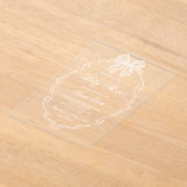 Lace Baby Shower アクリル招待状 (レイダウン)