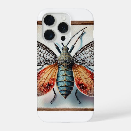 Lace Bug from Above 010924IREF222 - Watercolor iPhoneケース (裏面)