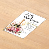 Lace & Champagne Bridal Shower Invitation アクリル招待状 (レイダウン)