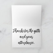 Lace & Champagne Thank You Card サンキューカード (内部)