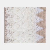Lace cloth background and texture フリースブランケット (正面(横))