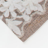 Lace cloth background and texture フリースブランケット (角)