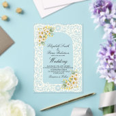 Lace Daisy Acrylic Wedding Invitation アクリル招待状 (インサイチュ (ウェディング))