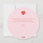 Lace Doily Heart Hand-Drawn Valentine's Day シーズンカード (裏面)