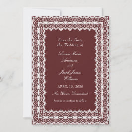 Lace Doily Vintage Style Photo Wedding セーブザデート