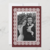 Lace Doily Vintage Style Photo Wedding セーブザデート (裏面)