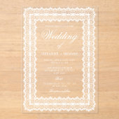 Lace Doily Wedding Acrylic Invitations アクリル招待状 (正面)