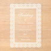 Lace Doily Wedding Acrylic Invitations アクリル招待状 (正面)