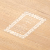 Lace Doily Wedding Acrylic Invitations アクリル招待状 (レイダウン)