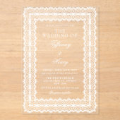 Lace Doily Wedding Acrylic Invitations アクリル招待状 (正面)