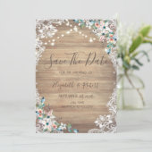 Lace Flowers Wood Texture, Lights Save The Date セーブザデート (スタンド正面)