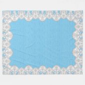 Lace Frame フリースブランケット (正面(横))