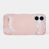 Lace Frame - Romantic Pastel Pink Phone Case iPhone 16ケース (裏面横)
