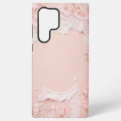 Lace Frame - Romantic Pastel Pink Phone Case Samsung Galaxyケース (裏面)