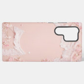 Lace Frame - Romantic Pastel Pink Phone Case Samsung Galaxyケース (裏面横)