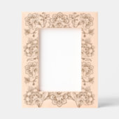 Lace Pattern Floral Motif Portrait Size レーザー彫刻フレーム (正面)