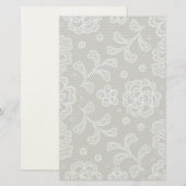 Lace pattern, flower vintage 6 便箋 (正面/裏面)