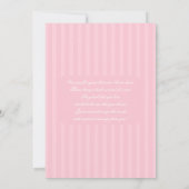 Lace Pink Baby Shower Girl 招待状 (裏面)