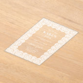 Lace Quinceanera Acrylic Invitation アクリル招待状 (レイダウン)