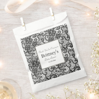 Lace Script Baby Shower  フェイバーバッグ
