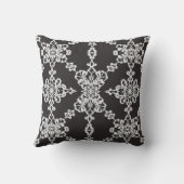 Lace Style Pattern Throw Pillow クッション (裏面)