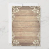 Lace Sunflowers High Heels Wood Sweet 16 Party 招待状 (裏面)