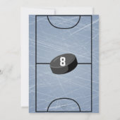 Lace Up Hockey Birthday  招待状 (裏面)