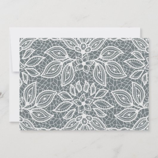 Lace Wedding日付写真を保存 セーブザデート (裏面)