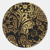 Lace Wedding Envelope Seal Gold ラウンドシール (正面)