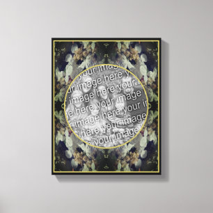 Lacecap Hydrangeaフレーム自分の写真を作成 キャンバスプリント