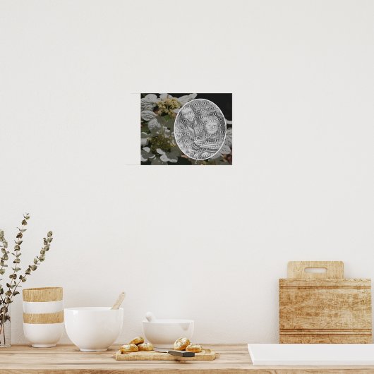 Lacecap Hydrangea Flower Create Your Own Photo ポスター (キッチン)