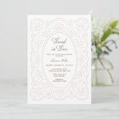Laced in Love Bridal Shower 招待状 (スタンド正面)