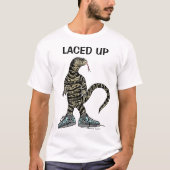 “Laced up” Lace monitor shirt Tシャツ (正面)